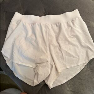 Women's White CRZ athletic Shorts